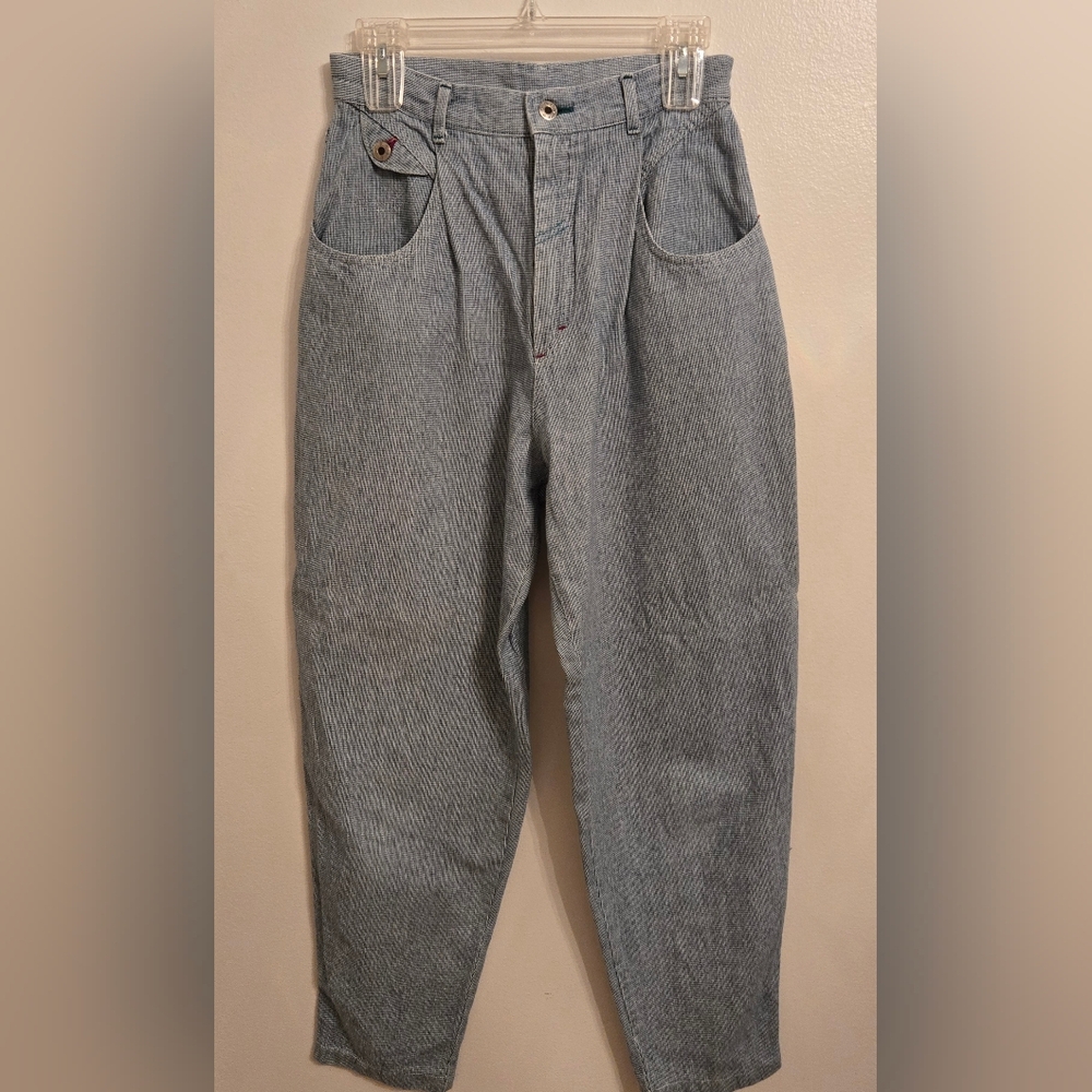 Vintage Lee Womens 80s 90s High Waisted Baggy Tapered Ankle Sz 14